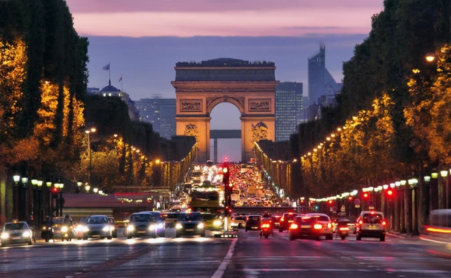 Arc De Triomphe and Champs Elysee