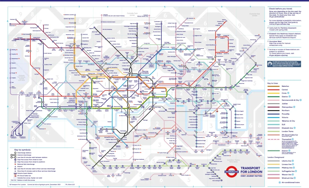 London Underground (Tube) Map