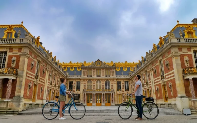 on bikes at versailles