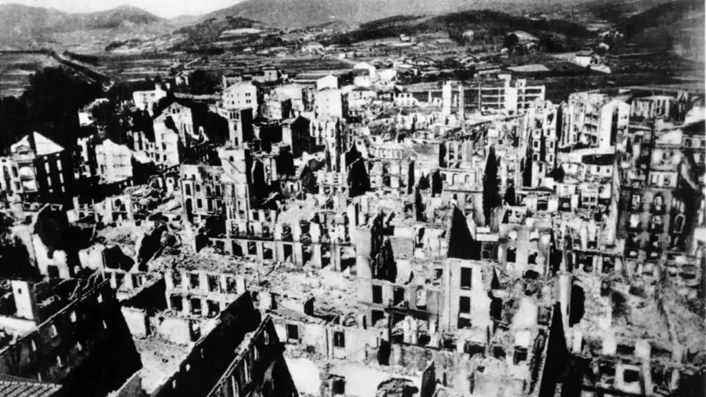 Guernica after it was bombed